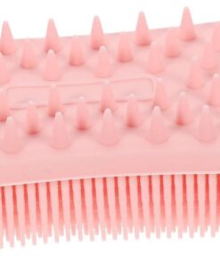 STOBAZA Silikon Badebürste Klein Sanfte Peelingbürste Kopfhautmassagebürste und Erwachsene Badezimmerzubehör mit Praktischem Aufhängeloch