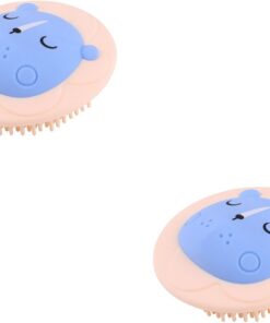 Healvian 2stücke Silikon-badewaschen Bürste Für Junge Mädchen Und Kleinkinder Tragbares Reinigungswerkzeug Zur Sanften Hautmassage Wasserfest Und Farbenfroh Blau