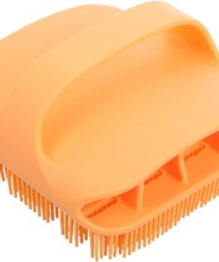 Healvian Silicone Massage Brush Reusable Bath Scrubber Für Effektive Hautpflege Und Entspannung Für Duschen Und Massagen Sanftes Peeling Mit Weichen Silikon-bumps Orangefarbenes Design