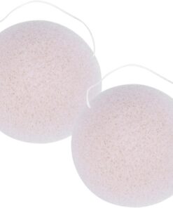 Healvian 2stücke Konjakschwamm für Gesichtspflege Große Make-up-entferner-schwämme aus Bambuskohle Sanfte Reinigungsschwämme für Empfindliche Haut und Tägliche Anwendung Zufällige Farbe