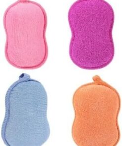 Healvian 3er-set Schwämme Für Neugeborene Bürsten Bade- Und Duschschwamm Luffaschwamm Starke Reinigungsfähigkeit Für Kinder Kleinkinder Und Babys 4 Stück X 3