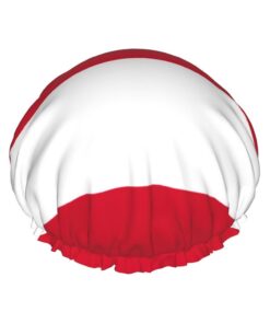 Badekappe mit Flagge von Monaco, für langes und kurzes Haar, waschbar, elastisches Band, Badehaarmütze für langes Haar, Zopf