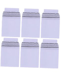 STOBAZA 10 Stück Weiße Peeling badewaschhandschuhe aus Robustem Material Grobe Textur für Effektives Körperpeeling Kompakt und Angenehm für Sauna und Zuhause Sanfte Hautpflege und