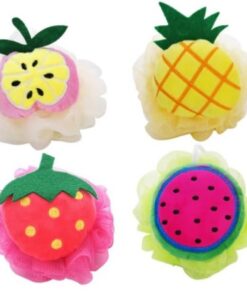 Healvian 8stücke Bunte Duschbälle Im Obstformat Aus Großen Badeschwämmen Ananas Wassermelone Apfel Erdbeere Für Spielerisches Duscherlebnis Sanfte Hautreinigung Und Entspannung