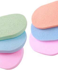 Abaodam 6 Stück Peelingschwämme Kompakt aus Zellulose Tragbare Gesichtsreinigungspads für Make Up Entfernung und Porenreinigung Haushaltsgeeignete Gesichtsreiniger für Zufällige Farbe