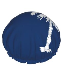 South Carolina Duschhaube mit Flaggen-Druck, weich gefüttert, doppellagig, waschbar, breites Gummiband, Haar-Duschhaube für Badewanne