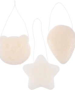 Healvian 3 Stück-pack Gesichtsreinigungsschwämme Weich Peeling Schwämme für Gesicht und Körper Hautfreundliches Material Leicht Reisefreundlich Badeschwämme für Damen Herren