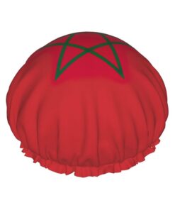 Haarnetz mit Flagge von Marokko für Dusche, verstellbare Haarkappe, stilvoll, groß, wasserdicht, Duschhaube