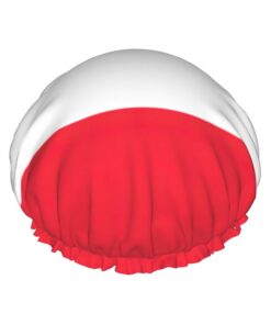 Badekappe mit Österreichischer Flagge, für langes und kurzes Haar, waschbar, elastisches Band, Badehaarmütze für langes Haar, Zopf
