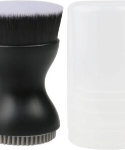 Gesichtsbürste – Lymphkontur-Gesichtsbürste, Gesichtsbürsten mit Abdeckung, Porenreinigung, Massage für trockene Haut, praktisches Make-up-Werkzeug, ideal für Morgen- und Abendroutinen, 2,36 Zoll