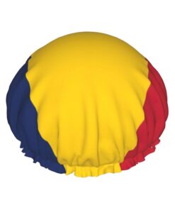 Badehaube mit Tschad-Motiv, wiederverwendbar, doppelte wasserdichte Schichten, Duschhauben für Damen