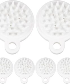 Healvian 6stücke Kopfhausbürste mit Massagefunktion Bürste für Haarwaschung und Dusche Ergonomischer Griff Tiefenreinigung Entfernt Öl und Schmutz für Haartypen