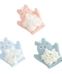 Healvian 3stücke Badehandschuh Mit Cartoon-motiv Duschhandschuh Für Junge Mädchen Körperpeeling-handschuhe Aus Babyartikel Für Sanfte Peeling Und Reinigungswirkung Bequem Anzuwenden Transpo