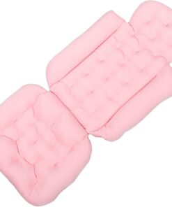 MAGICLULU Rutschfestes Luxus Badewannenkissen aus Mesh Gewebe und Schaumstoffperlen für Nacken und Schulternutzung im Badewannen Entspannungsbad Rosa