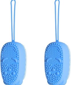 Healvian 2stücke Badebürste Für Erwachsene Waschbürste Mit Antibakteriellen Eigenschaften Zum Rückenreiben Für Tägliche Körperpflege Farbe Blau Mit Aufhängeseil Für Praktische