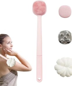 Rückenbürste Zur Dusche - Dichte Borsten Doppelseitige Ausführung Langer Rutschfester Griff,Rückenwäscher Für Männer Und Frauen - Für Zuhause Wohnheim Wohnung Schule Und Reisen