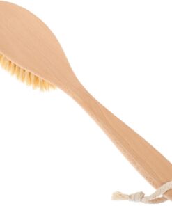 VALICLUD Badezimmer Badbürste mit Sisalborsten und Langem Holzgriff Rückenschrubber für Dusche und Körperpeeling Langlebig und Aufhängen Geeignet