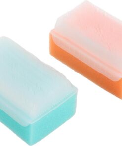 OUNONA 2stücke Badebürste für Shampoo-massagebürste Sensorische Druckbürste für Neugeborene Kopfhautbürste mit Schwamm Babybürste für Haare und Körper