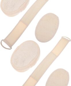 Luffa Badetuch 2 Stück mit Starker Reinigungskraft Leicht zu Reinigende Bade und Reibehandtücher in Beige für Körperreinigung im Badezimmer