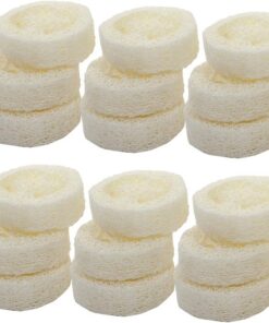 STOBAZA 20stücke Luffa Duschschwamm mit Peelingfunktion Natürlicher Körperwaschschwamm aus Luffa Badeschwamm für Hautpflege Luffascheiben als Seifenbasis