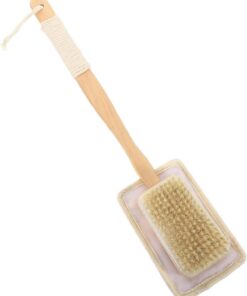 Rückenbürste Für Dusche Luffa Duschebürste Mit Langem Holzgriff | Peeling Körperbürste Tiefenreinigung Für Frauen Männer Erwachsene