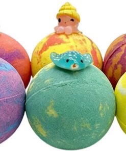 Dusch-Salzkugeln,6 Stück Tier-Motive Reichhaltiger - Badesalz-Bälle mit Spielzeug - für Pool Wasserpark Zuhause Reise Badezimmer Vorschulkinder