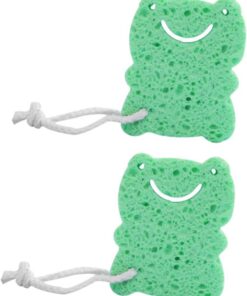 VALICLUD 2 Stück Tierform Schwämme für Junge Mädchen Schnelltrocknend Hochabsorbierend und Lustig für Babybadewanne und Sicher und Langlebig