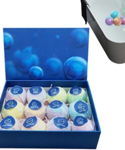 Badebomben für Kinder 12 Stück, entspannender mit Duft | bad-Ball für Kinder Für Geburtstag Spa Duschbad Mädchen Geschenkkorb