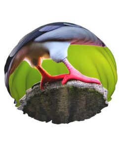 Badekappe mit Cartoon-Taubenmotiv, für langes Haar und kurzes Haar, waschbar, elastisches Band, Badehaarmut für langes Haar, Zopf