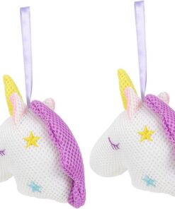 VALICLUD 2stücke Einhorn-duschbürstenball Aus Netzgewebe Weiß Für Porentiefe Hautreinigung Und Entspannendes Duscherlebnis Zu Hause