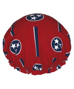 Tennessee Flagge Druck Dusche Essentials Haube für Frauen, großes waschbares Gummiband, Badehaar, Duschhaube