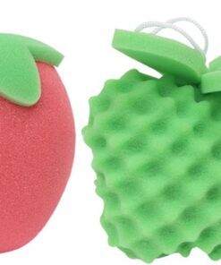 2 Stück Kinderbadeschwamm mit Cartoon Motiv Badewannenschrubber für Kinder Weicher Schwamm aus Schwammmaterial für Peeling und Massage von Brust und Rücken