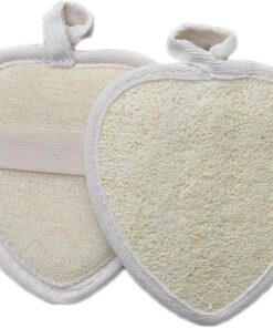 Healvian 5stücke Herzform Loofah Rückenbürste Exfoliator Duschhandtuch Natürliche Sanfte Körperpflege Für Glatte Haut Für Bad Und Geeignet Für Hauttypen