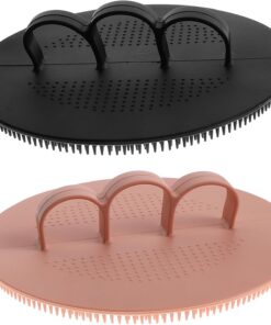 OUNONA 2stücke Silikonbürste Für Haushalt Und Dusche Peelingbürste Zum Entfernen Abgestorbener Hautschüppchen Massagebürste Mit Superweichem Schwamm Für Reichhaltigen Schaum Tragbar Für k