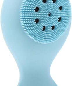 STOBAZA Silikon Badebürste für Körper mit Schwamm Effektive Reinigung der Haut und Nacken für Tägliche Reinigung und Dusche in Blau