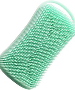 Abaodam Silikon Duschbürste für Körper mit Doppelseitigem Peeling und Weicher Bürste Kleiner Grüner Badehandschuh zum Sanften Reinigen und Entfernen von Überschüssigem Öl Beim Duschen