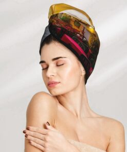 Italienische Old Street Trockene Haarkappe Haartrocknungshut mit Knöpfen, super saugfähig, schnell trocknend, Haartuch, Wickeltuch, weicher Haarhut für Frauen, trockenes Haar, Turban für nasses,