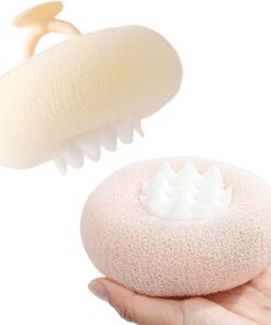 Duschschwämme Saugnapf und Mesh Scheuerball | 2-in-1 Dusch-Luffa Für Männer Frauen Mädchen Zuhause Fitnessstudio Hotel Spa Badezeit Nach-dem-Training Reisen