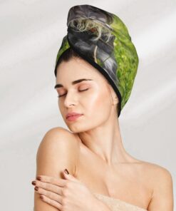 Miniatur Schnauzer Trockenes Haar Kappe Haartrocknen Hut mit Knöpfen Super Saugfähig Schnell Trocknendes Haar Handtuch Wrap Weiche Haar Hut für Frauen Trockenes Haar Turban für nasses lockiges