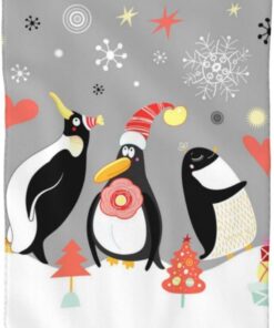 BAFAFA Frohe Weihnachten Pinguine Gedruckt Gesicht Waschlappen Schnell Trocknende Waschlappen Weiche Fingerspitze Handtücher Saugfähige Gesicht Waschlappen Weiche Make-up-Entferner Tücher