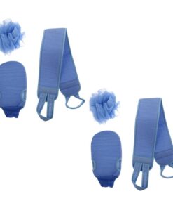 OUNONA 2 Stück Duschhandschuhe und Rückenschrubber aus Pe für Sanftes Körperpeeling und Hautschutz Badezubehör mit Peelinghandschuhen und Reibebällen für Badezimmer