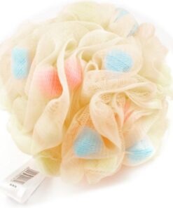 XYZOOM Blassorange Nylon Mesh Loch Badekugel Körperwäsche Scrubber Duschhocker(88e1a 90e83 07fa5 797f0 19f23 cde68