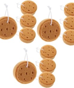 Healvian 12stücke Badeschwamm Loofah Rund Exfolierender Duschschwamm Für Sanfte Reinigung Ergonomisches Design Mit Aufhängeschlaufe Für Körperpflege Und Badespaß