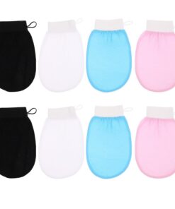 STOBAZA 8 Stück Peeling Handschuh aus Viskosefaser Doppelseitige Duschhandschuhe für Damen Sanftes Körperpeeling zur Entfernung Abgestorbener Haut Badehandschuhe für Dusche und Badewanne