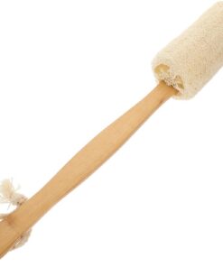 VALICLUD Natürliche Sanfte mit Langem Holzgriff Rückenbürste Luffa Langlebig Hautmassagefreundlich Reinigung und für Dusche Bad für Ältere Menschen