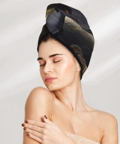 Lustige Pinguine Trockenes Haar Kappe Haar Trocknen Hut mit Knöpfen Super Saugfähig Schnell Trocknendes Haar Handtuch Wrap Weiche Haar Hut für Frauen Trockenes Haar Turban für nasses lockiges