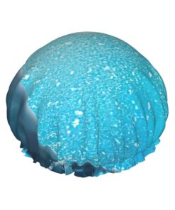 Winter The Dolphin Print Shower Essentials Bonnet For Women, Large Washable Elastic Band Bath Hair Wrap Shower Cap