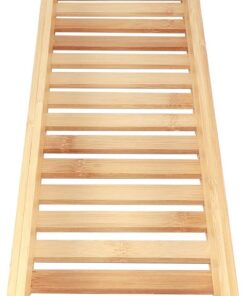 Multifunktionales Bambus Badewanne Rack Organizer für Duschbadeweichregal Zum Entspannen von Badezeitbadezusammenstellungen