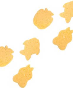 OUNONA 2 Stück Babyparty Badeschwämme aus Zellulose mit Lustigem Fisch und Hasenmotiv für Neugeborene Sanfte Hautmassage und Schonende Reinigung Beim Baden oder Duschen Zufälliger Stil