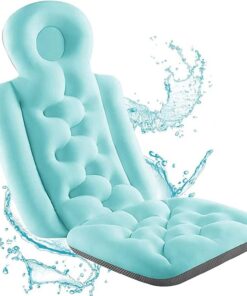 Ganzkörper Badematte Kissenmatte,Badewannenmatte mit Nackenkissen,Schnell Trocknendes Badekissen,für Badewannen, Whirlpools und Spa